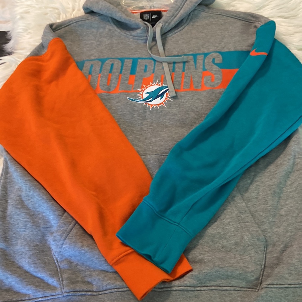 NFL Man Dolphins Hoodie size M excellent condition bust 46” long 26” - Picture 6 of 12